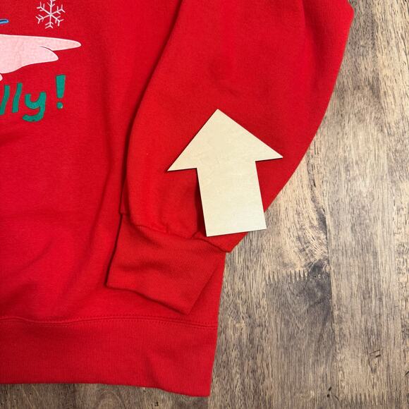 Disney VTG Mickey Mouse Christmas Sweatshirt Tis the Season Red Unisex Small - Picture 8 of 9